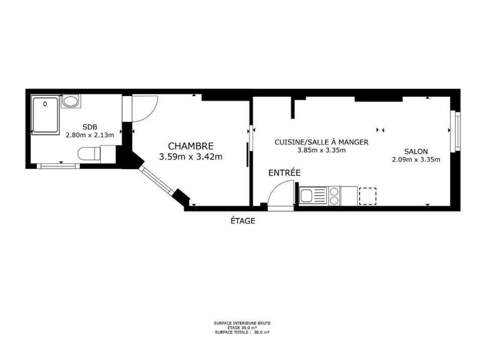 Hiver Magnifique 2 Pieces Rdc Proche Centre-ville Appartement